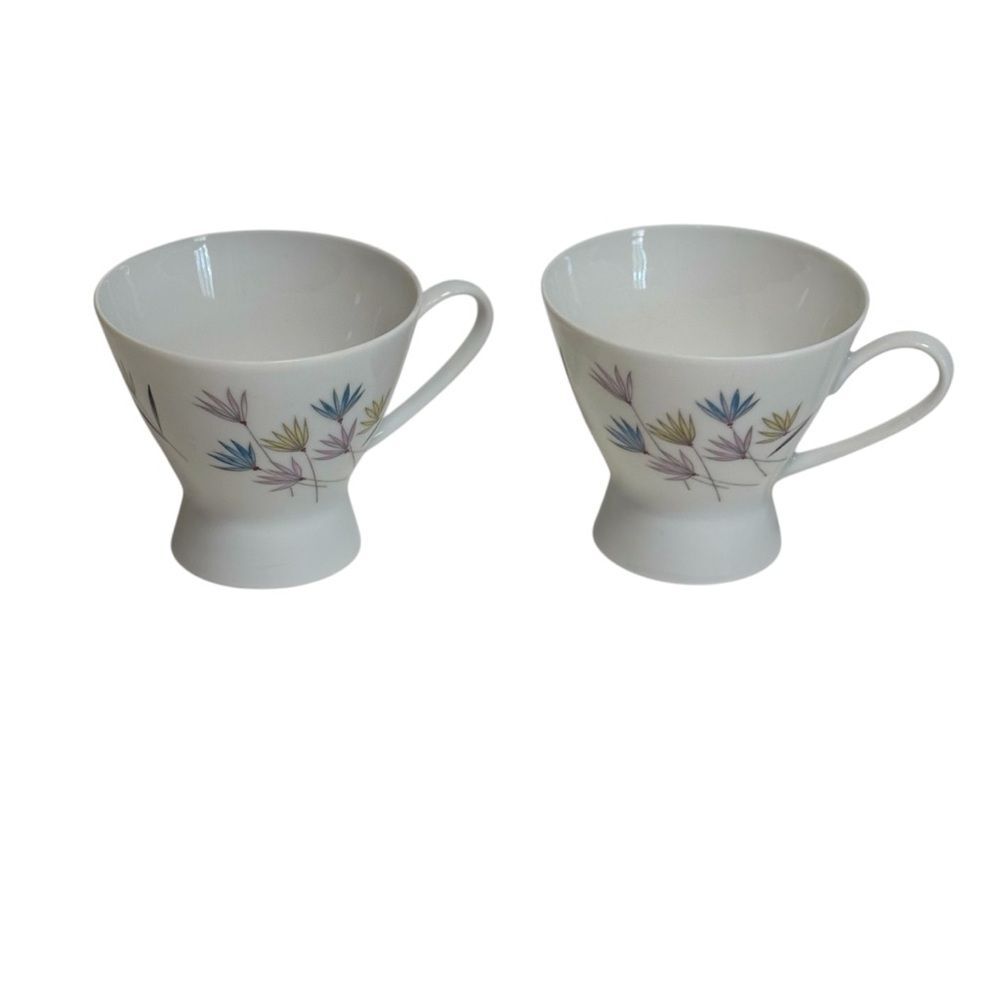 Rosenthal Continental 3722 German China 4 OZ Demitasse Cups Set of 2 MCM
